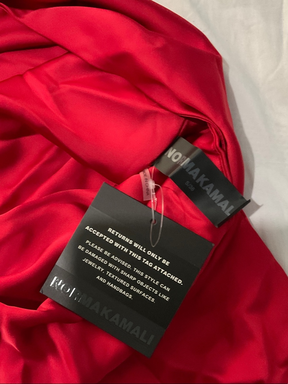 Norma Kamali Red Halter Mini Dress - Picture 3 of 3